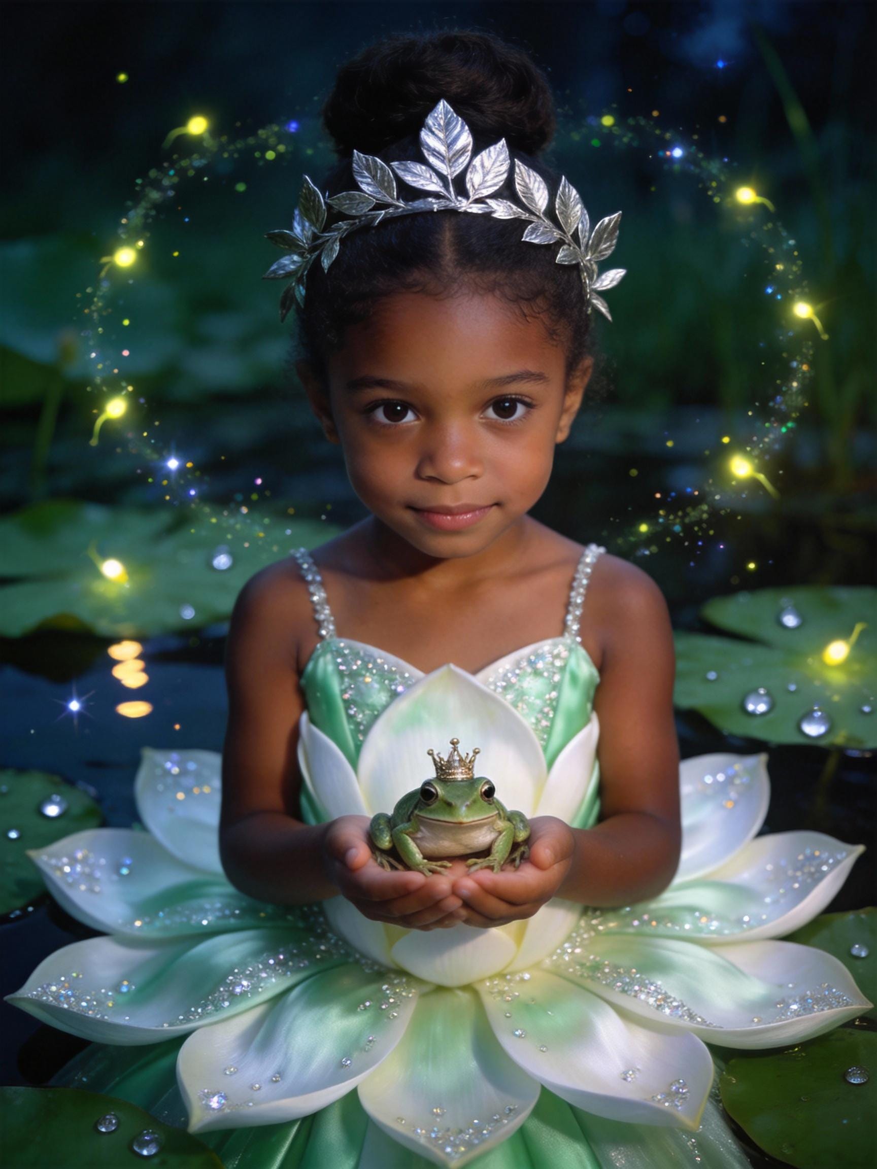 Custom Tiana Portrait From Photo, Personalized Princess and the Frog Gift, African American Wall Art - Image 2