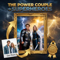 Custom Thor Couple Portrait, Personalised God of Thunder Gift, Asgard Wall Art - Image 1