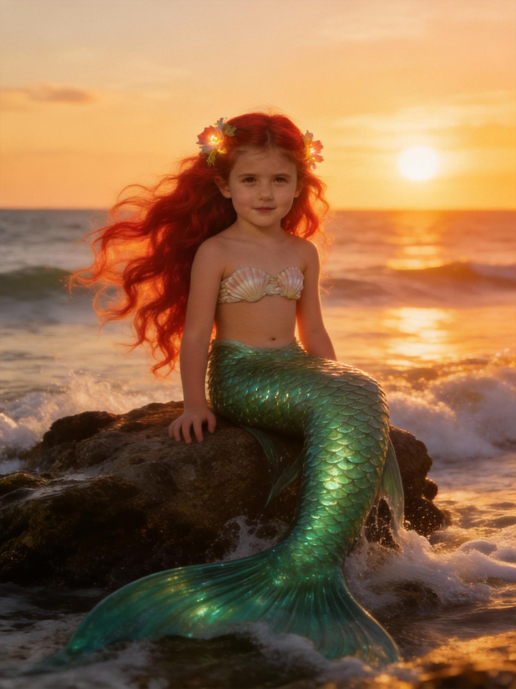 Custom Mermaid Portrait From Photo, Personalized Ocean Princess Wall Art (Digital File or Poster/Canvas Option Available). - Image 2